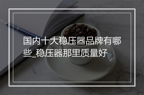 国内十大稳压器品牌有哪些_稳压器那里质量好